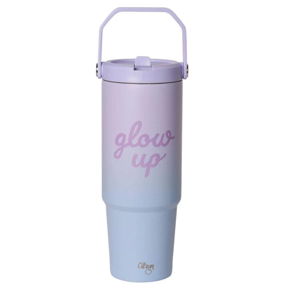 Mug de voyage isotherme - Glow up mauve et bleu (900 ml)