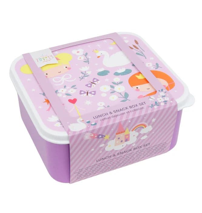 Set de 4 boîtes à tartines/goûter - Princesses
