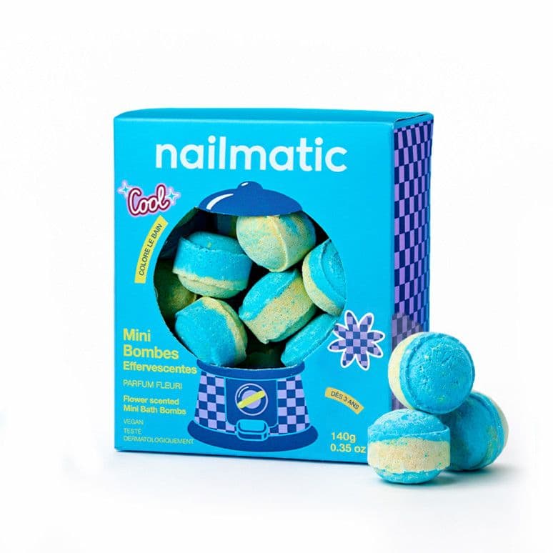 Mini bombes de bain effervescentes Fleurs fraîches - Bleu/jaune