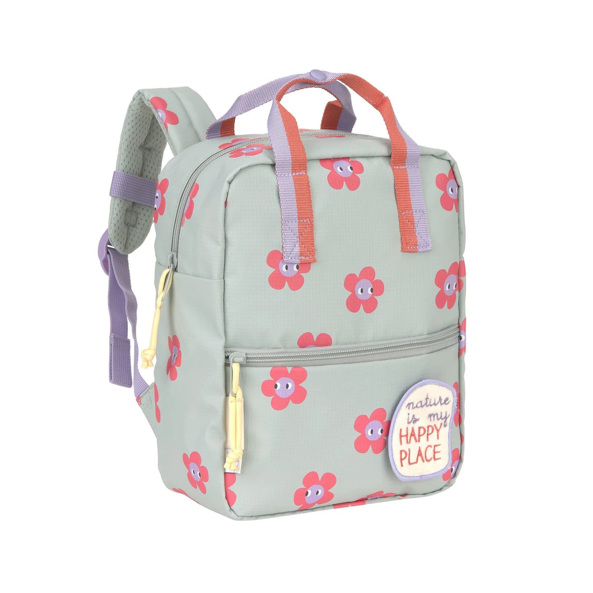 Mini sac à dos carré Happy trails - Fleur