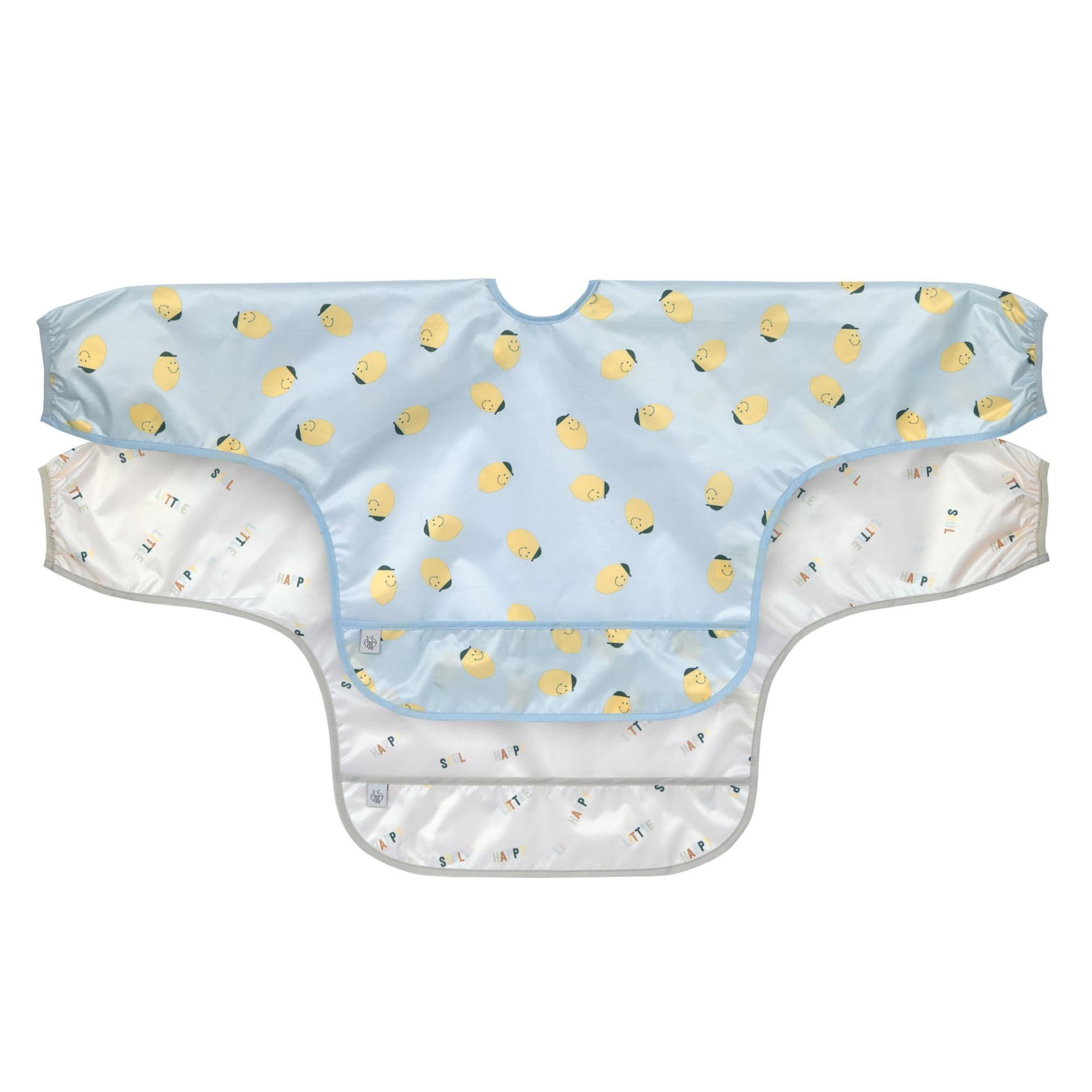 Lot de 2 bavoirs manches longues - Happy Fruits Citron